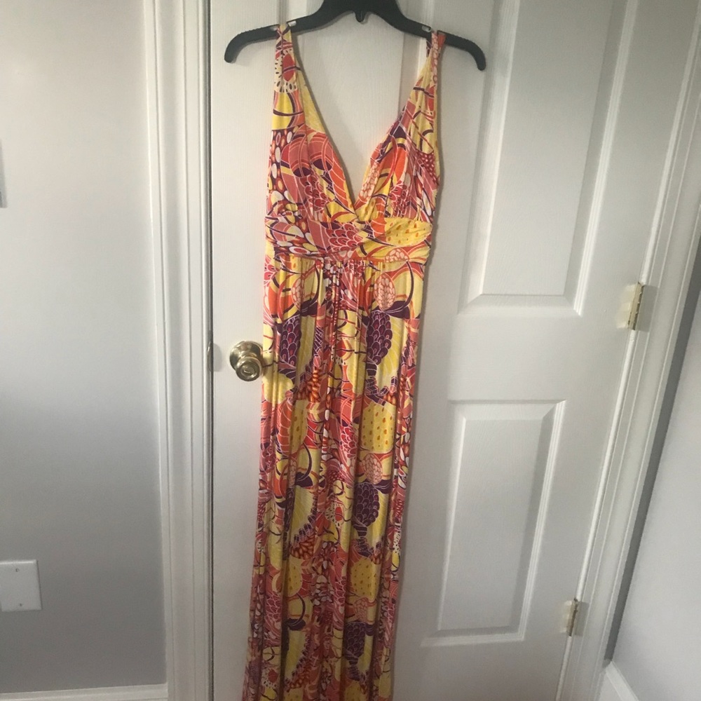 Deep V maxi dress